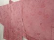 Photo2: 6721T01z530 Vintage Japanese Kimono Silk HAORI Flower Dark pink (2)