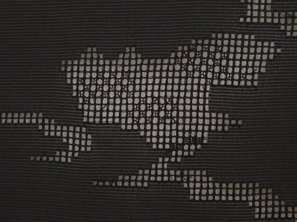 Photo4: 6721T08z250 Vintage Japanese Kimono Silk See through HAORI  Black (4)