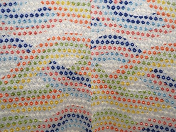 Photo3: 6721T09z550 Vintage Japanese Kimono Silk SHIBORI HAORI  Light gray (3)