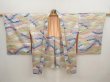 Photo5: 6721T09z550 Vintage Japanese Kimono Silk SHIBORI HAORI  Light gray (5)