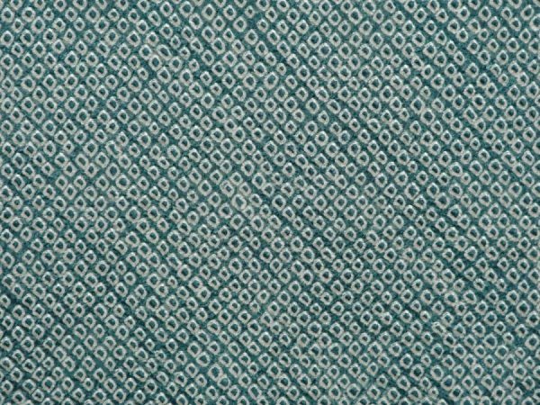 Photo4: 6721T10z450 Vintage Japanese Kimono Silk SHIBORI HAORI  Dull cyan (4)