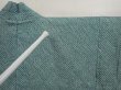 Photo5: 6721T10z450 Vintage Japanese Kimono Silk SHIBORI HAORI  Dull cyan (5)