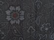Photo6: 6721T11z680 Vintage Japanese Kimono Silk TSUMUGI Flower Gray (6)