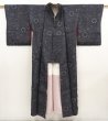 Photo8: 6721T11z680 Vintage Japanese Kimono Silk TSUMUGI Flower Gray (8)