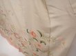 Photo4: 6721T12z860 Vintage Japanese Kimono Silk TSUKESAGE Flowers Sand beige (4)