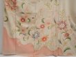 Photo6: 6721T12z860 Vintage Japanese Kimono Silk TSUKESAGE Flowers Sand beige (6)