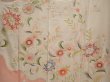 Photo8: 6721T12z860 Vintage Japanese Kimono Silk TSUKESAGE Flowers Sand beige (8)