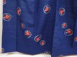 Photo4: 6721T13z850 Vintage Japanese Kimono Silk TSUMUGI Flower Royal blue (4)