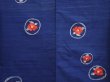 Photo5: 6721T13z850 Vintage Japanese Kimono Silk TSUMUGI Flower Royal blue (5)