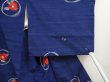 Photo7: 6721T13z850 Vintage Japanese Kimono Silk TSUMUGI Flower Royal blue (7)