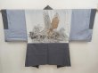 Photo1: 6722T01z620 Vintage Japanese Kimono Wool Men's HAORI Hawk Gray (1)