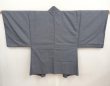 Photo4: 6722T01z620 Vintage Japanese Kimono Wool Men's HAORI Hawk Gray (4)