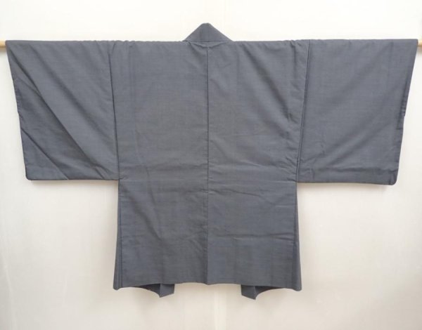 Photo4: 6722T01z620 Vintage Japanese Kimono Wool Men's HAORI Hawk Gray (4)