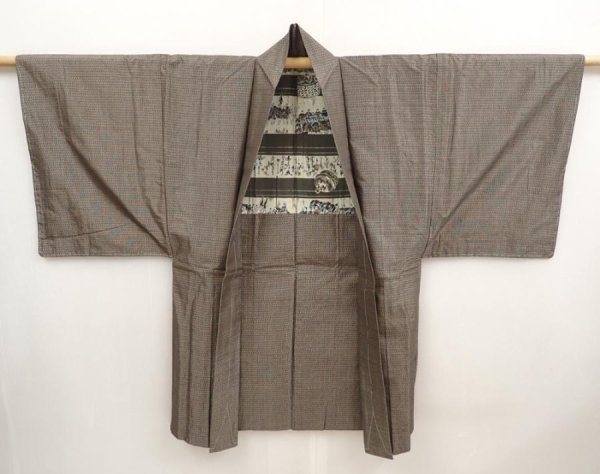 Photo5: 6722T02z620 Vintage Japanese Kimono Silk Men's HAORI Daimyogyoretsu (5)