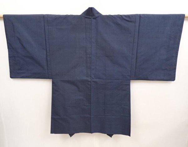 Photo5: 6722T03z510 Vintage Japanese Kimono Silk Men's OSHIMA HAORI Tiger Blue-Gray (5)