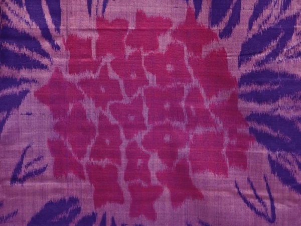 Photo6: 6722T04z560 Vintage Japanese Kimono Silk MEISEN Hydrangea Light purple (6)