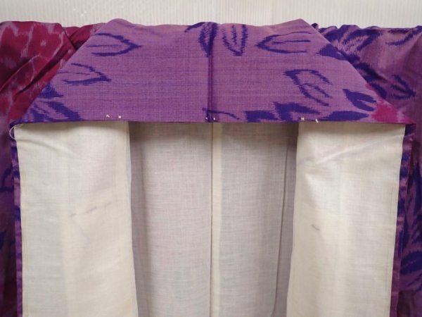 Photo8: 6722T04z560 Vintage Japanese Kimono Silk MEISEN Hydrangea Light purple (8)