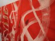 Photo2: 6722T06z1030 Vintage Japanese Kimono Silk OMESHI  Red (2)