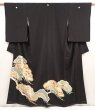 Photo1: 6722T08z930 Vintage Japanese Kimono Silk TOMESODE Pine Black (1)