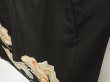 Photo4: 6722T08z930 Vintage Japanese Kimono Silk TOMESODE Pine Black (4)