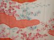Photo8: 6722T09z990 Vintage Japanese Kimono Silk TSUKESAGE Flowers Off-white (8)