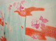 Photo2: 6722T10z920 Vintage Japanese Kimono Silk FURISODE Peony Light blue (2)