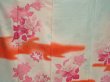 Photo8: 6722T10z920 Vintage Japanese Kimono Silk FURISODE Peony Light blue (8)