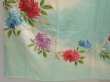 Photo6: 6722T11z1040 Vintage Japanese Kimono Silk FURISODE Chrysanthemum Mint green (6)