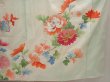 Photo7: 6722T12z940 Vintage Japanese Kimono Silk FURISODE Chrysanthemum Soft green (7)