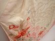 Photo3: 6722T13z1020 Vintage Japanese Kimono Silk FURISODE Paulownia Light peach (3)