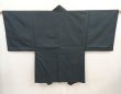 Photo5: 6723T01z510 Vintage Japanese Kimono Silk Men's HAORI Samurai Dark cyan (5)