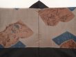 Photo2: 6723T02z530 Vintage Japanese Kimono Silk Men's HAORI Booklet Dark brown (2)