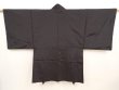 Photo4: 6723T02z530 Vintage Japanese Kimono Silk Men's HAORI Booklet Dark brown (4)