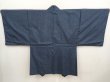 Photo5: 6723T03z490 Vintage Japanese Kimono Silk Men's OSHIMA HAORI  Blue-Gray (5)