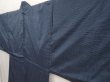 Photo6: 6723T03z490 Vintage Japanese Kimono Silk Men's OSHIMA HAORI  Blue-Gray (6)