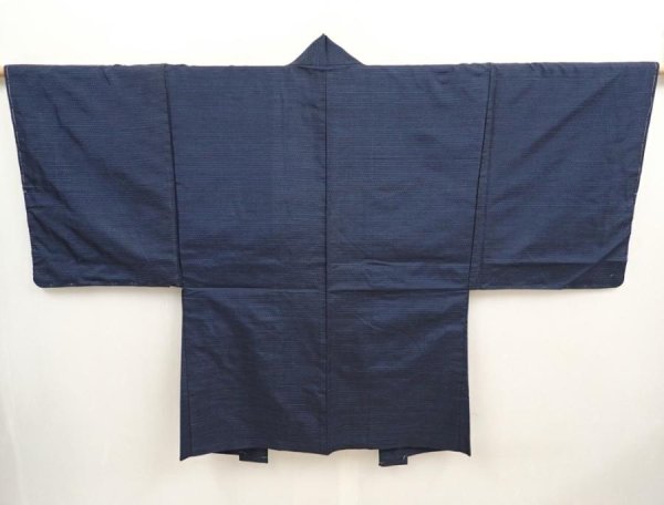 Photo4: 6723T06z460 Vintage Japanese Kimono Silk Men's OSHIMA HAORI Tiger Navy (4)