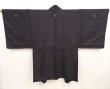 Photo3: 6723T07z670 Vintage Japanese Kimono Silk Men's HAORI  Lamp black (3)