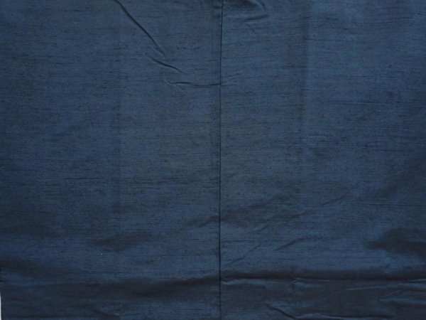 Photo7: 6723T08z590 Vintage Japanese Kimono Silk Men's HAORI Plain Dark navy (7)