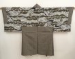 Photo1: 6723T09z650 Vintage Japanese Kimono Silk Men's HAORI  Brown-Gray (1)