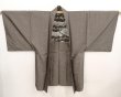 Photo4: 6723T09z650 Vintage Japanese Kimono Silk Men's HAORI  Brown-Gray (4)