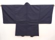 Photo4: 6723T10z650 Vintage Japanese Kimono Silk Men's HAORI Edo era Dark navy (4)