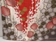 Photo6: 6723T11z1210  Japanese Kimono Silk FURISODE Flower Dark red (6)