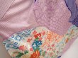 Photo3: 6723T12z1130 Vintage Japanese Kimono Silk FURISODE Flowers Light purple (3)