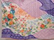 Photo5: 6723T12z1130 Vintage Japanese Kimono Silk FURISODE Flowers Light purple (5)