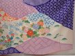 Photo7: 6723T12z1130 Vintage Japanese Kimono Silk FURISODE Flowers Light purple (7)