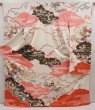 Photo1: 6723T13z1180 Vintage Japanese Kimono Silk FURISODE Flowers Off-white (1)