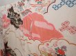 Photo2: 6723T13z1180 Vintage Japanese Kimono Silk FURISODE Flowers Off-white (2)