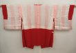 Photo6: 6724T01z560 Vintage Japanese Kimono Silk HAORI COAT Flower Red-Pink (6)