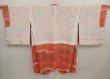 Photo6: 6724T02z580 Vintage Japanese Kimono Silk HAORI COAT  Coral pink (6)