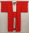 Photo6: 6724T04z520 Vintage Japanese Kimono Silk JUBAN Chrysanthemum Red (6)